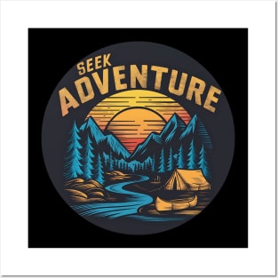 Seek Adventure Hiking and Camping Posters and Art